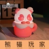 Creative panda night light Cake Kingdom Pat Light Cartoon Cute Soft light Baby sleep Silicone night light Specification image